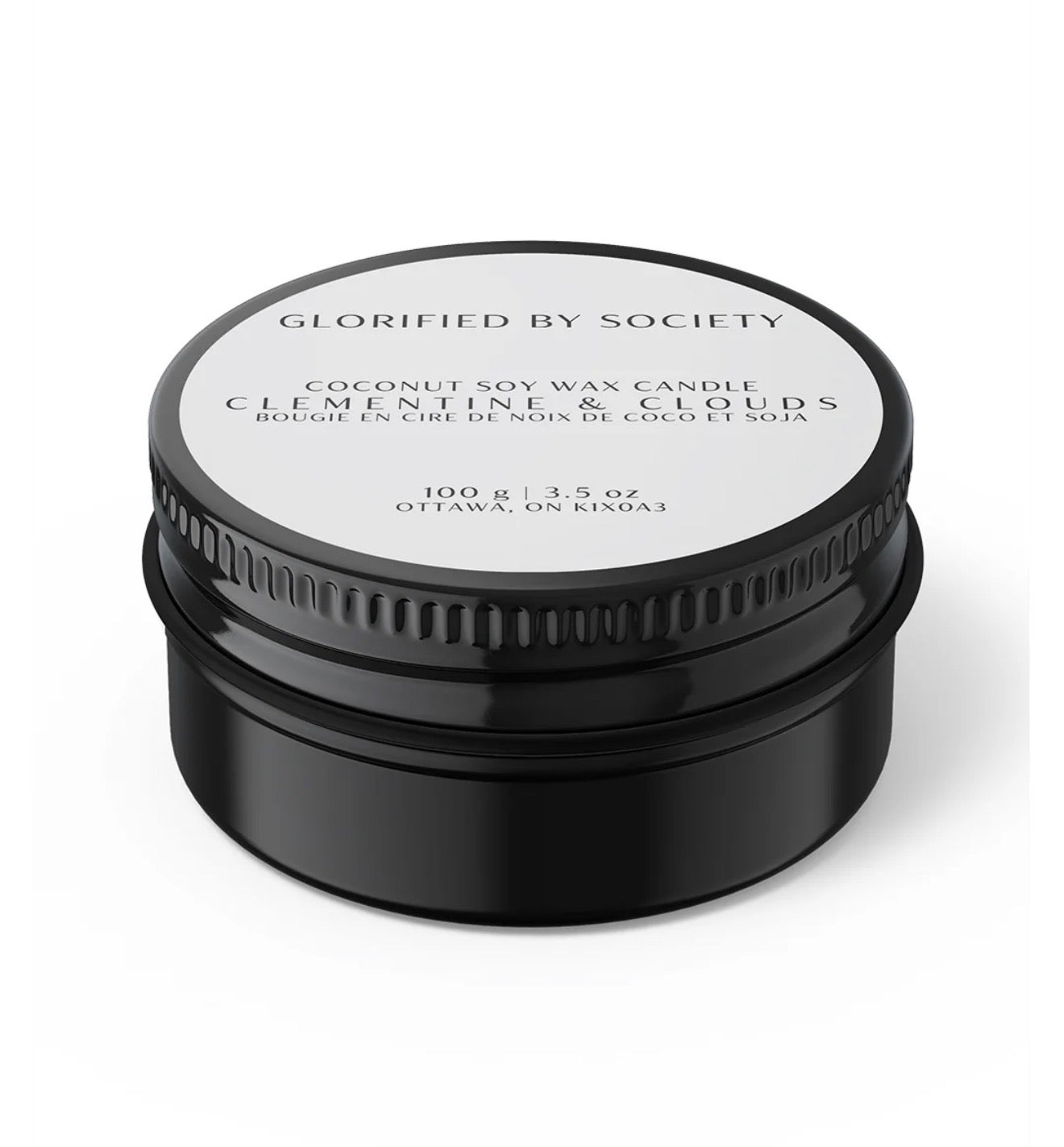 NON-TOXIC COCONUT SOY CANDLES |3.5 OZ & 8 OZ | HAND POURED IN OTTAWA | GLORIFIED BY SOCIETY